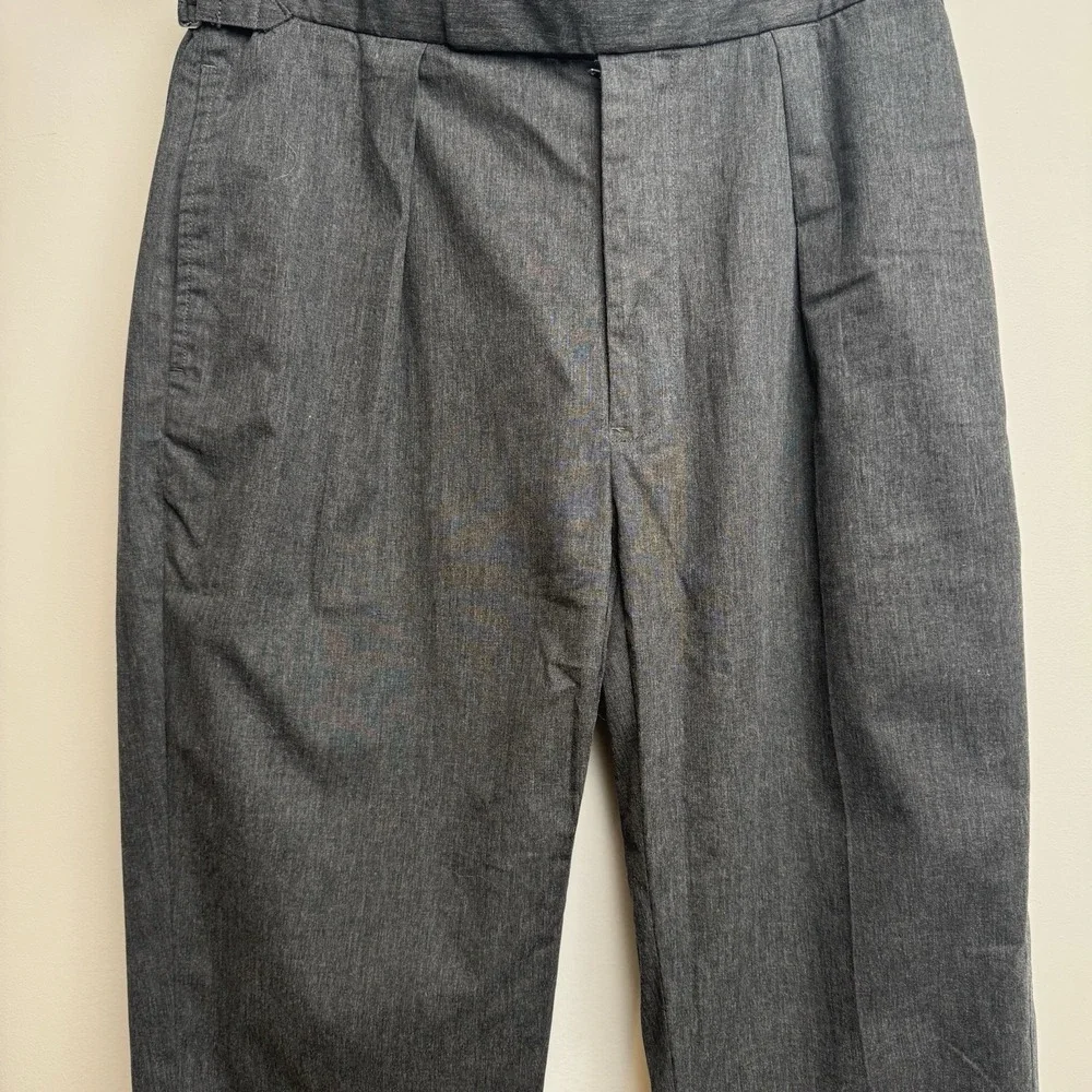 VTG Polo Ralph Lauren Dress Pants Men's 31x30 Gray Side Tab Adjusters